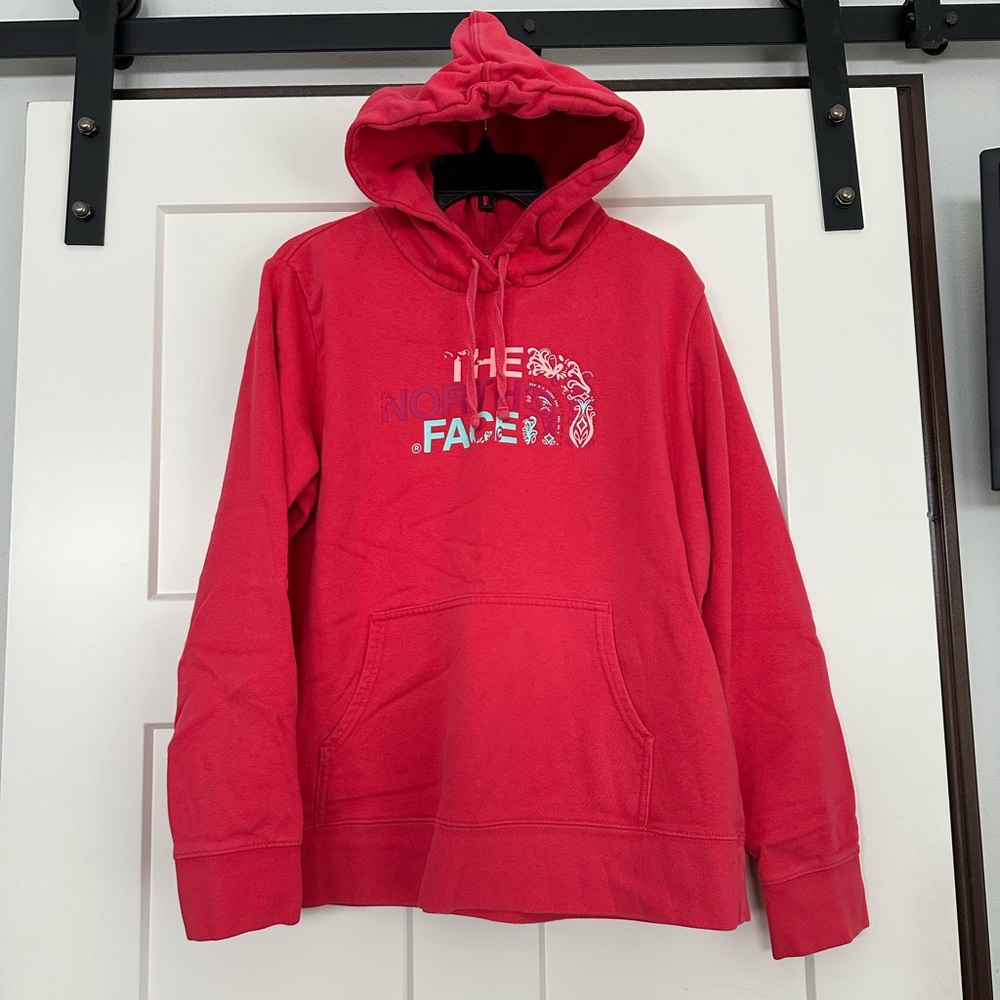 Women’s Pink North Face Hooded Sweat Shirt